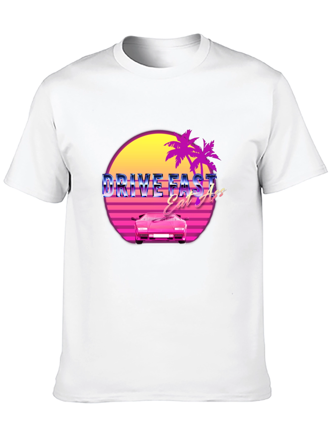 Drive Fast Eat Ass Retro Graphic T-Shirt