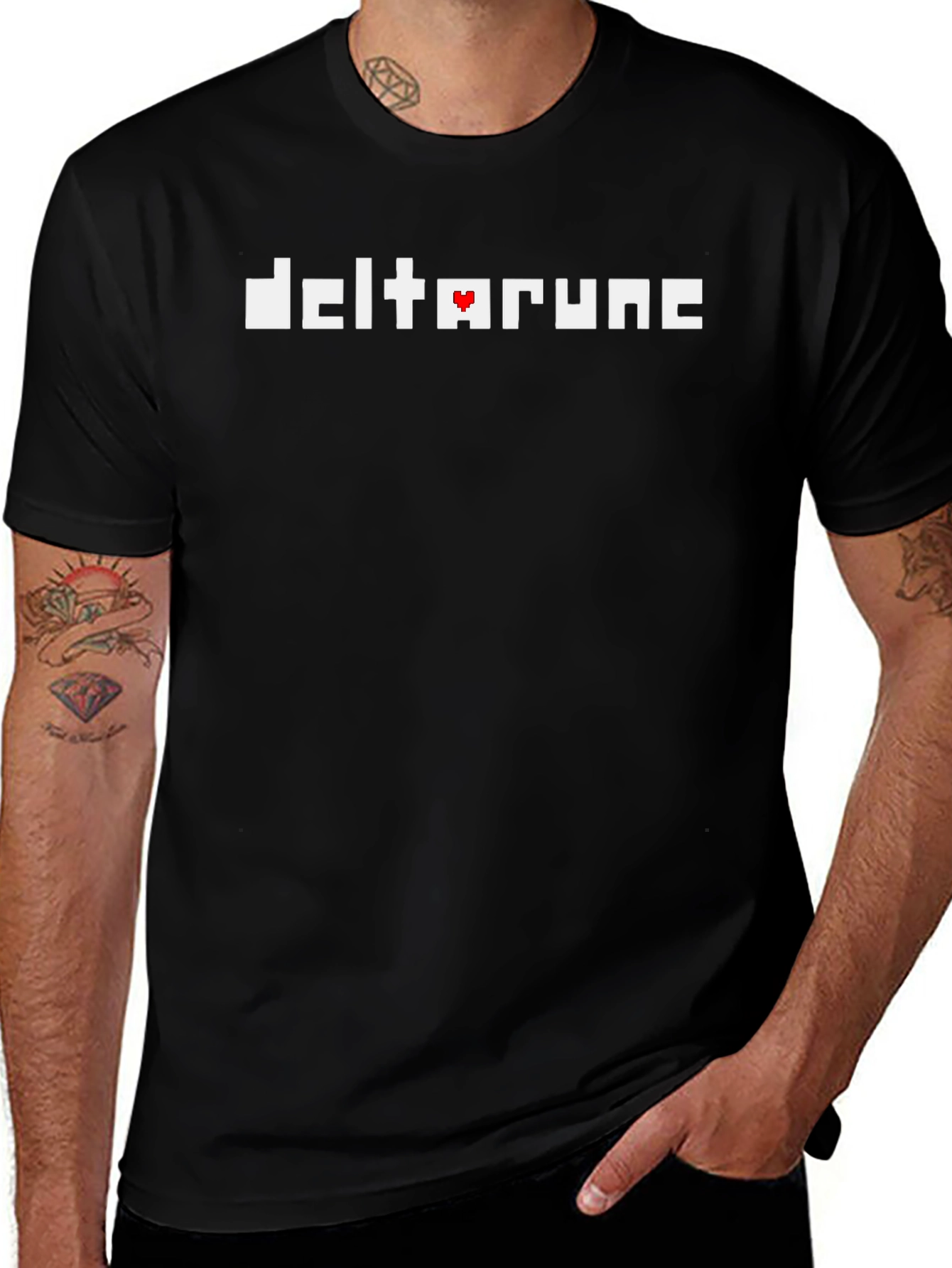 Deltarune Pixel Logo Black T-Shirt