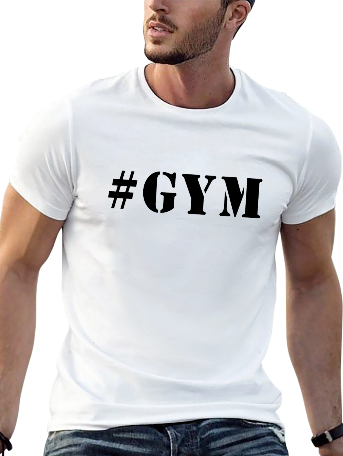 #GYM Mens Black T-Shirt - Workout Motivation Apparel