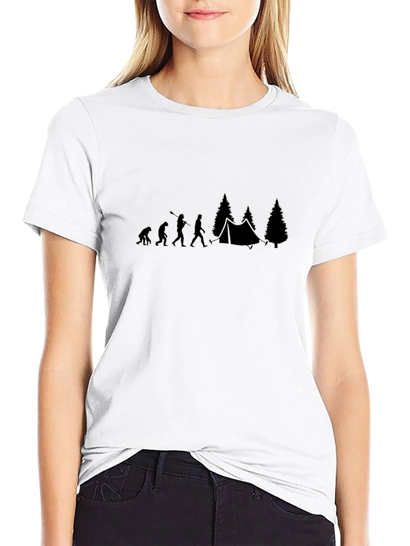 Evolution of Camping Black T-Shirt
