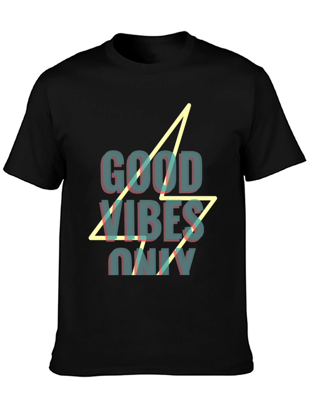 Good Vibes Only Graphic Black T-Shirt