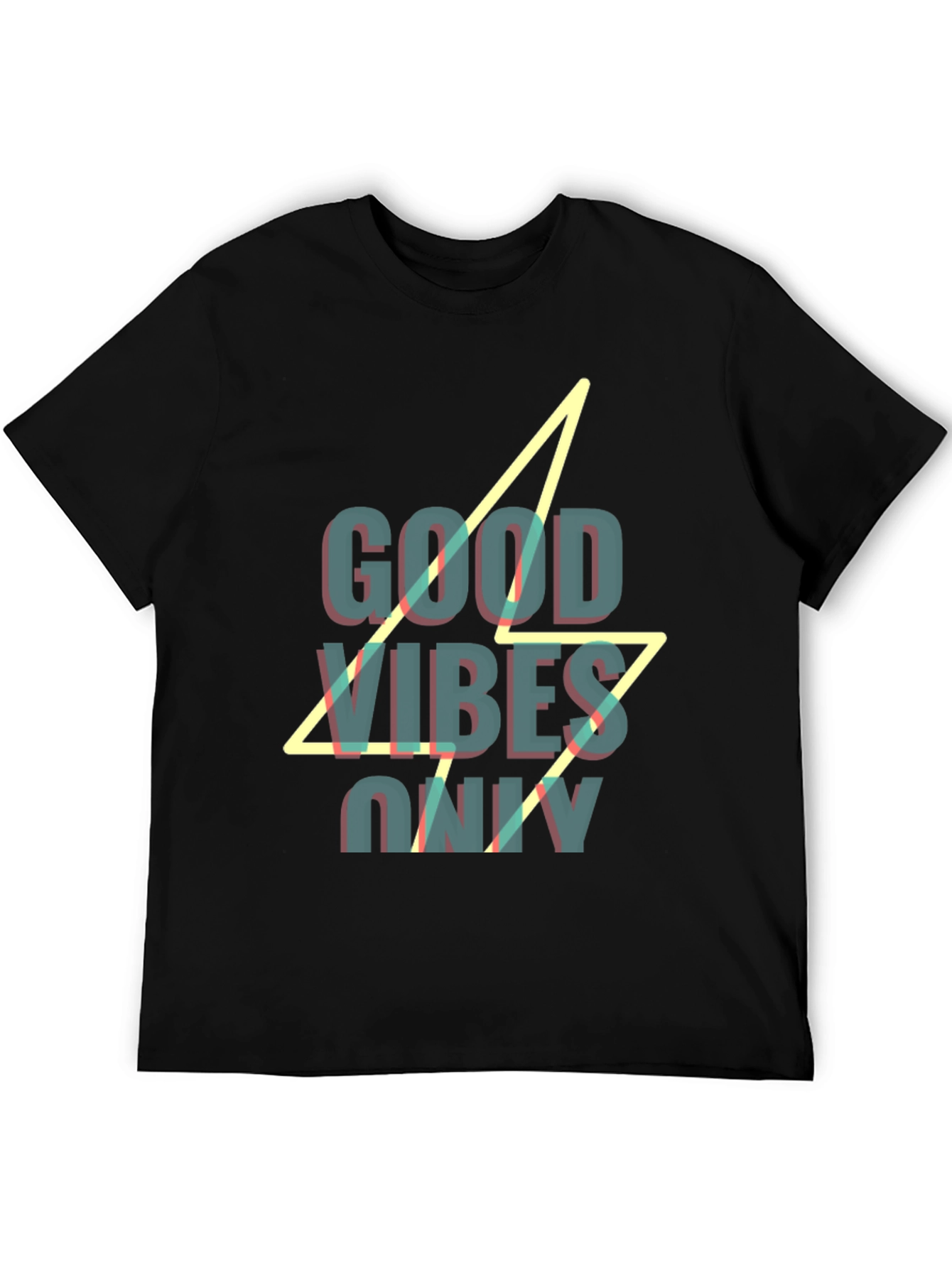 Good Vibes Only Graphic Black T-Shirt