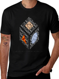 Elemental Cube Graphic Tee - Black Casual T-Shirt