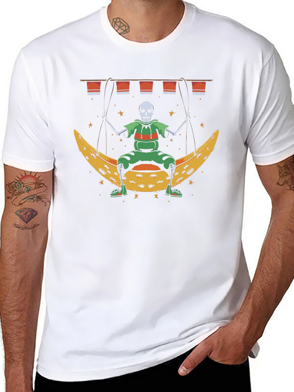 Skeleton on Moon T-Shirt