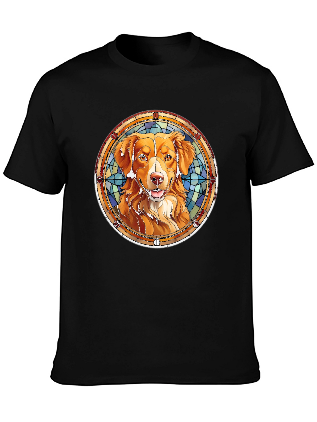Dog Breed Art Mens Black T-Shirt