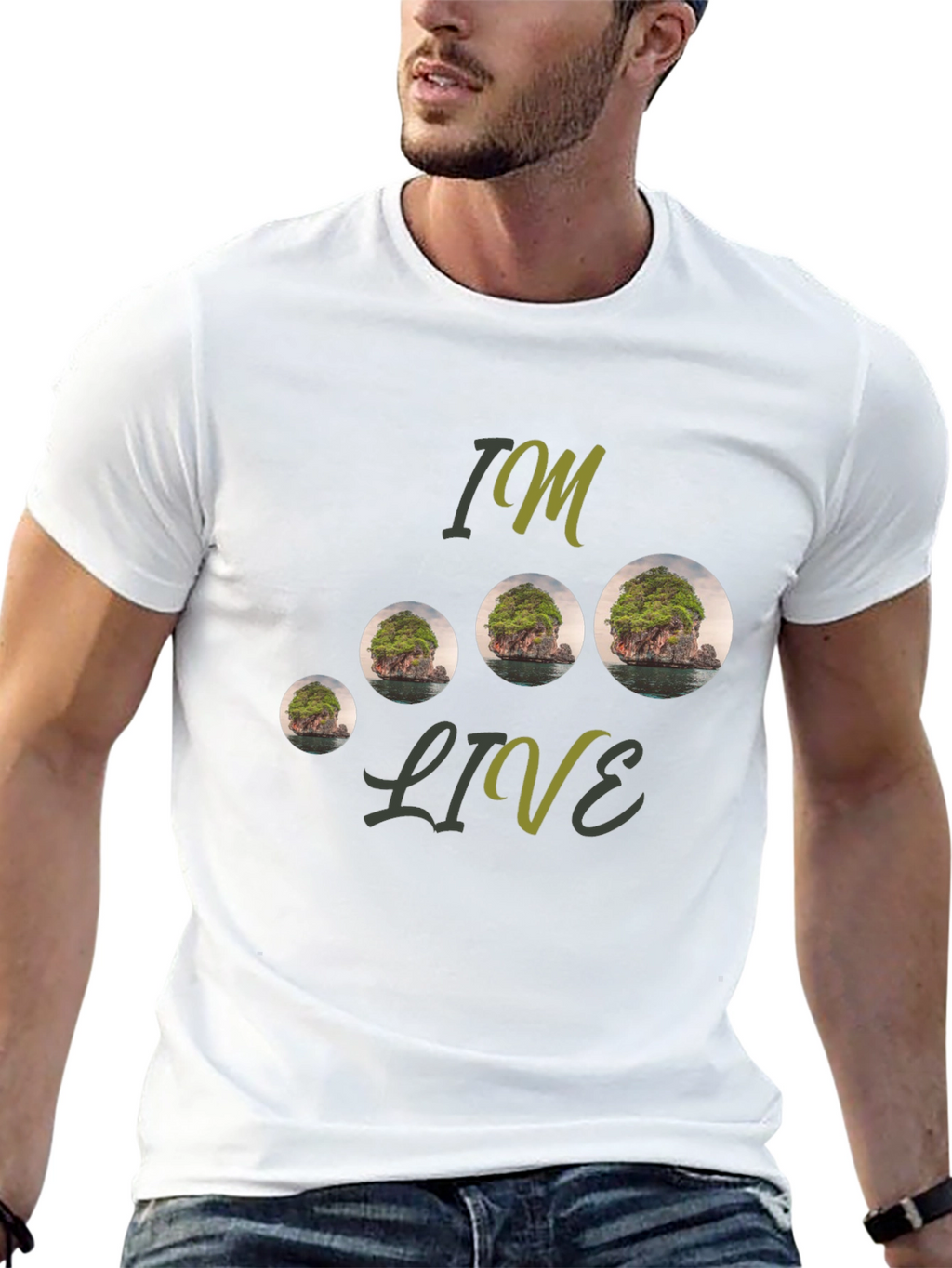 Island Landscape Graphic Tee
