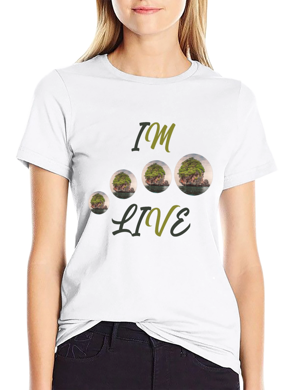 Island Landscape Graphic Tee