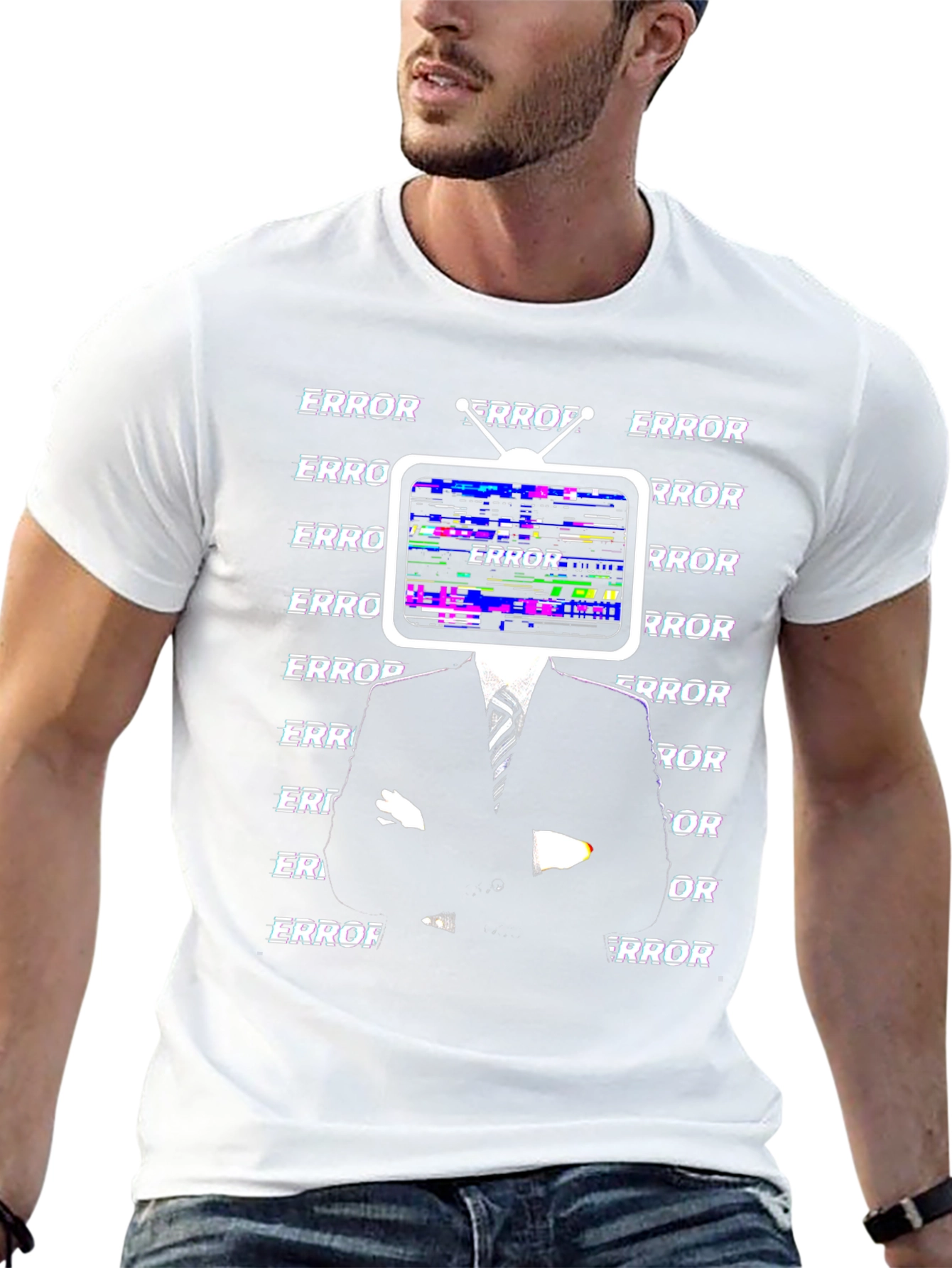 Error TV Head Graphic Tee - Black