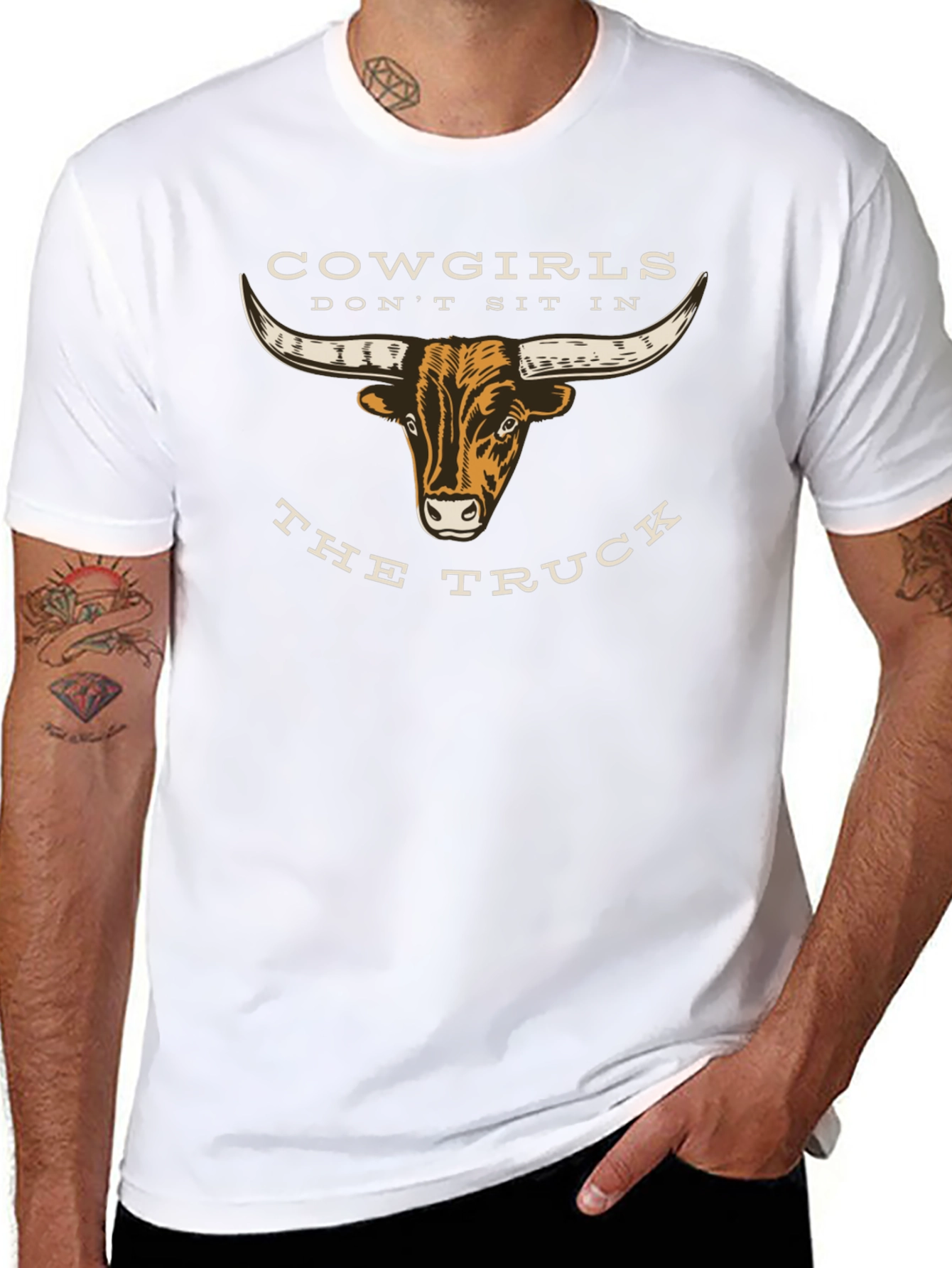Cowgirls Dont Sit in the Truck Graphic Tee