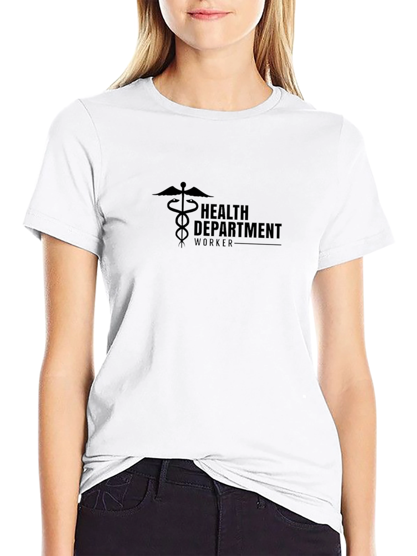 Health Department Worker Black T-Shirt