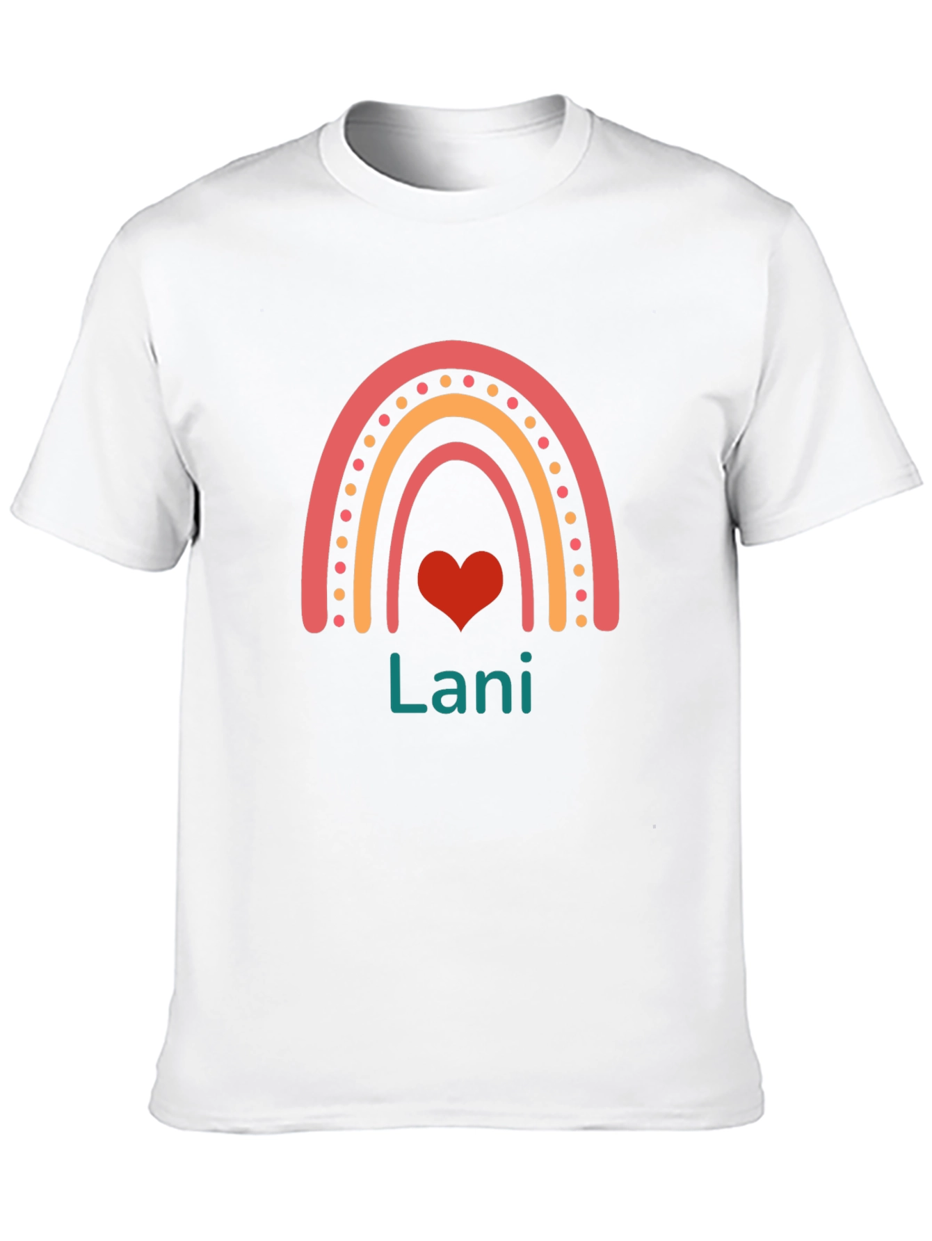 Rainbow Lani Heart Tee -  Personalized Kids Shirt