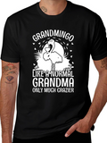 Grandmingo Grandma T-Shirt Funny Flamingo Graphic Tee