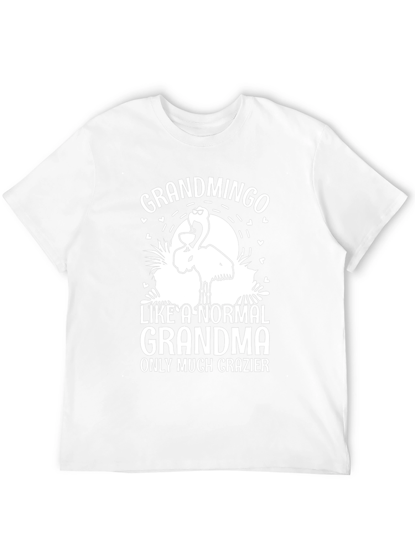 Grandmingo Grandma T-Shirt Funny Flamingo Graphic Tee