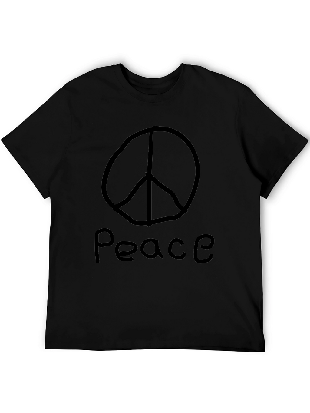 Peace Symbol T-Shirt - Black