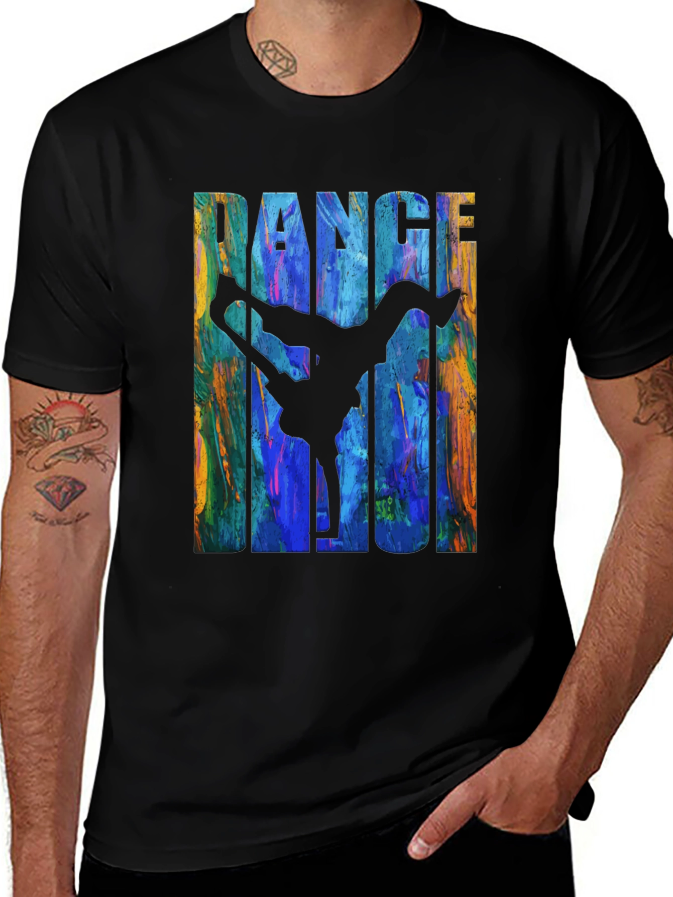 Dance Magic Graphic Tee - Black Cotton T-Shirt