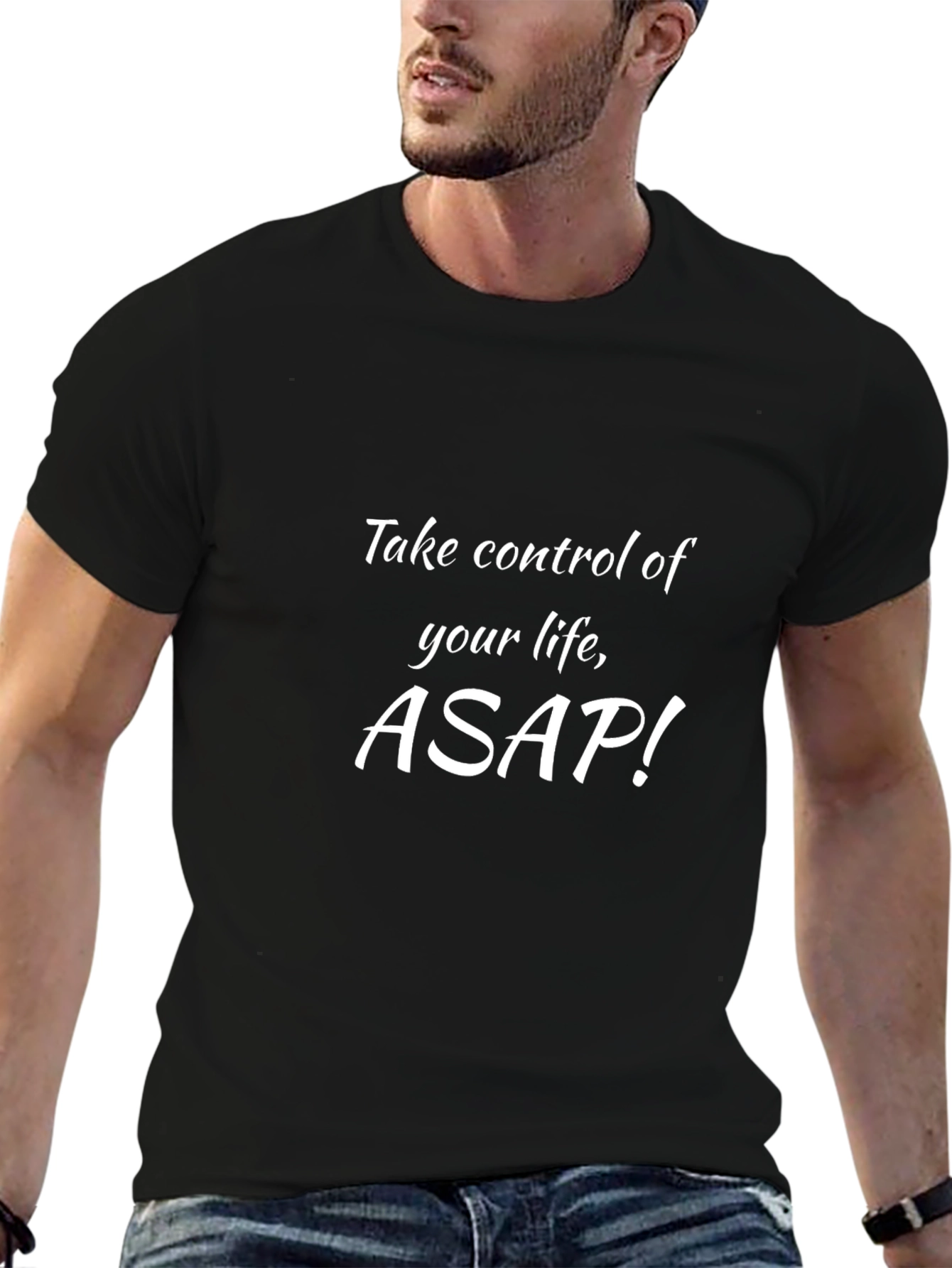Control Your Life Black Graphic Tee