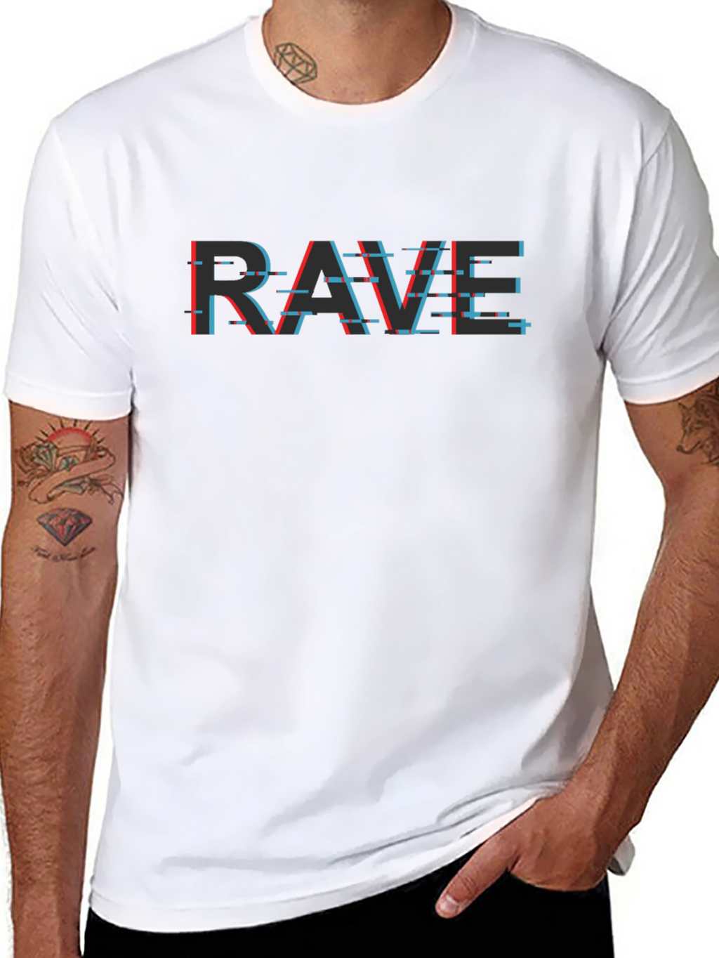 Rave Glitch T-Shirt - Stylish Graphic Tee