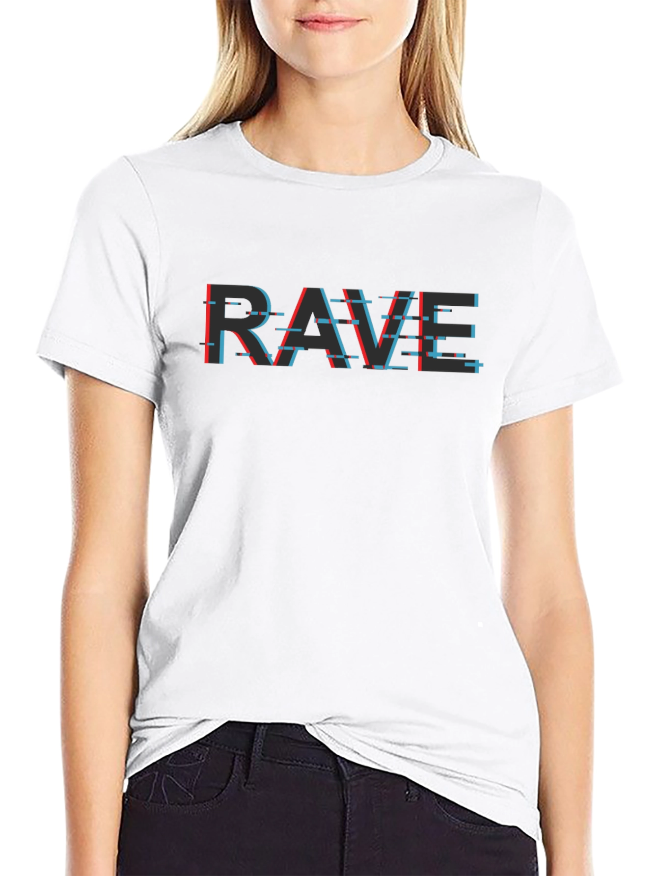 Rave Glitch T-Shirt - Stylish Graphic Tee