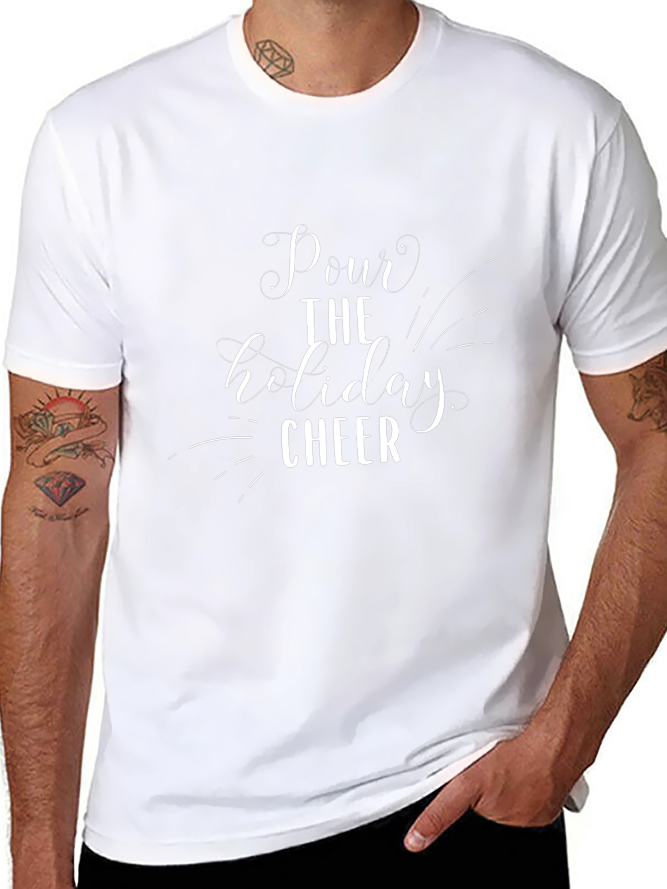 Pour the Holiday Cheer Graphic Tee - Black
