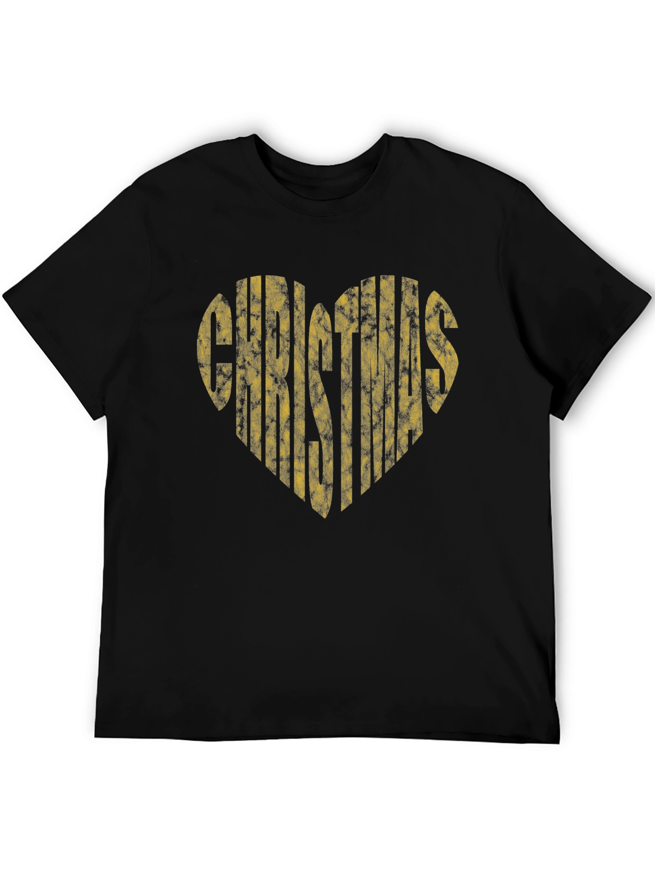 Christmas Heart Graphic T-Shirt - Black