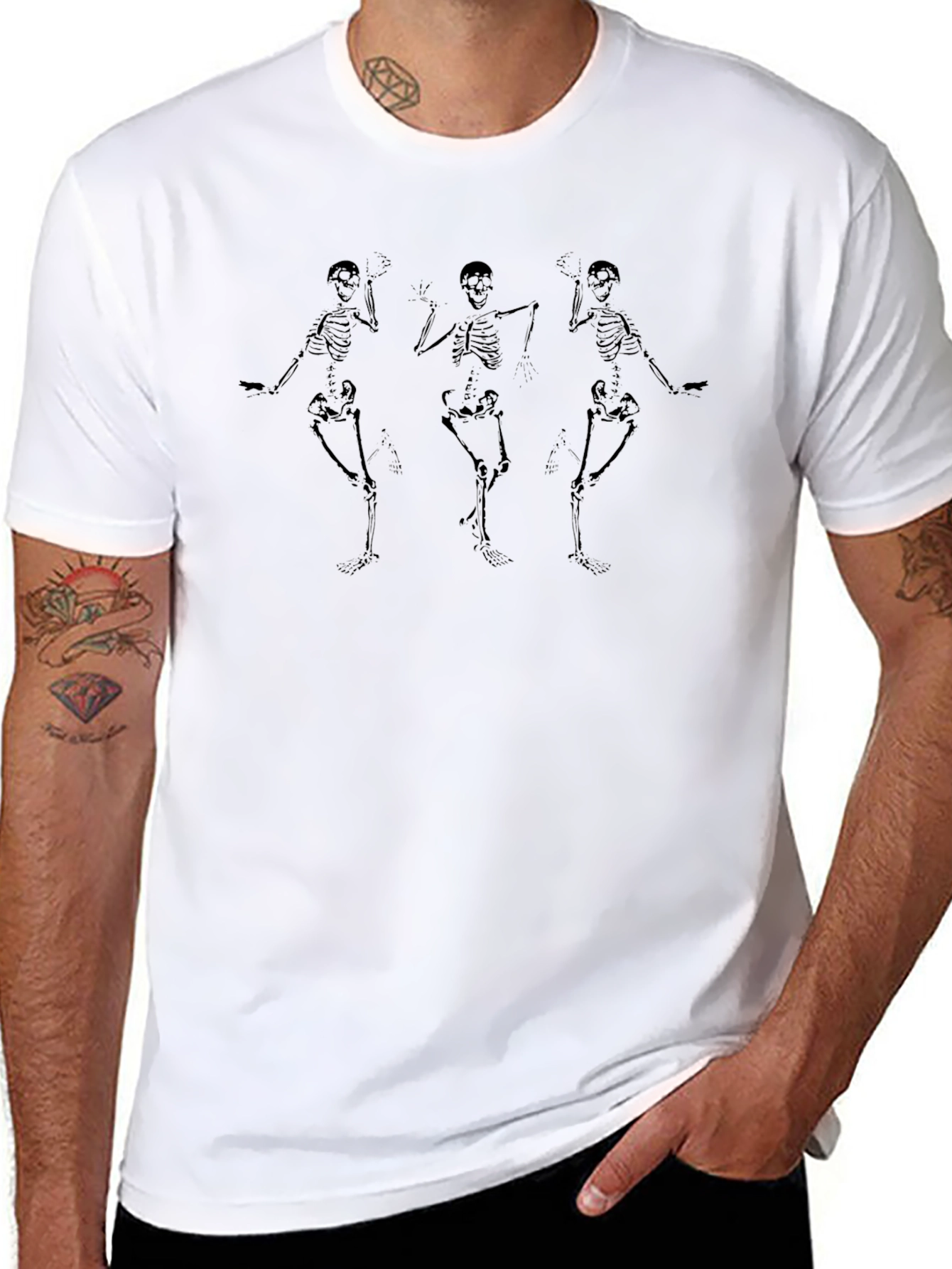 Dancing Skeletons Black T-Shirt