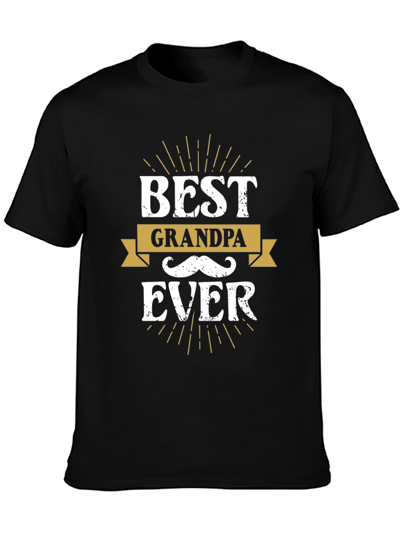 Best Grandpa Ever Black Graphic Tee