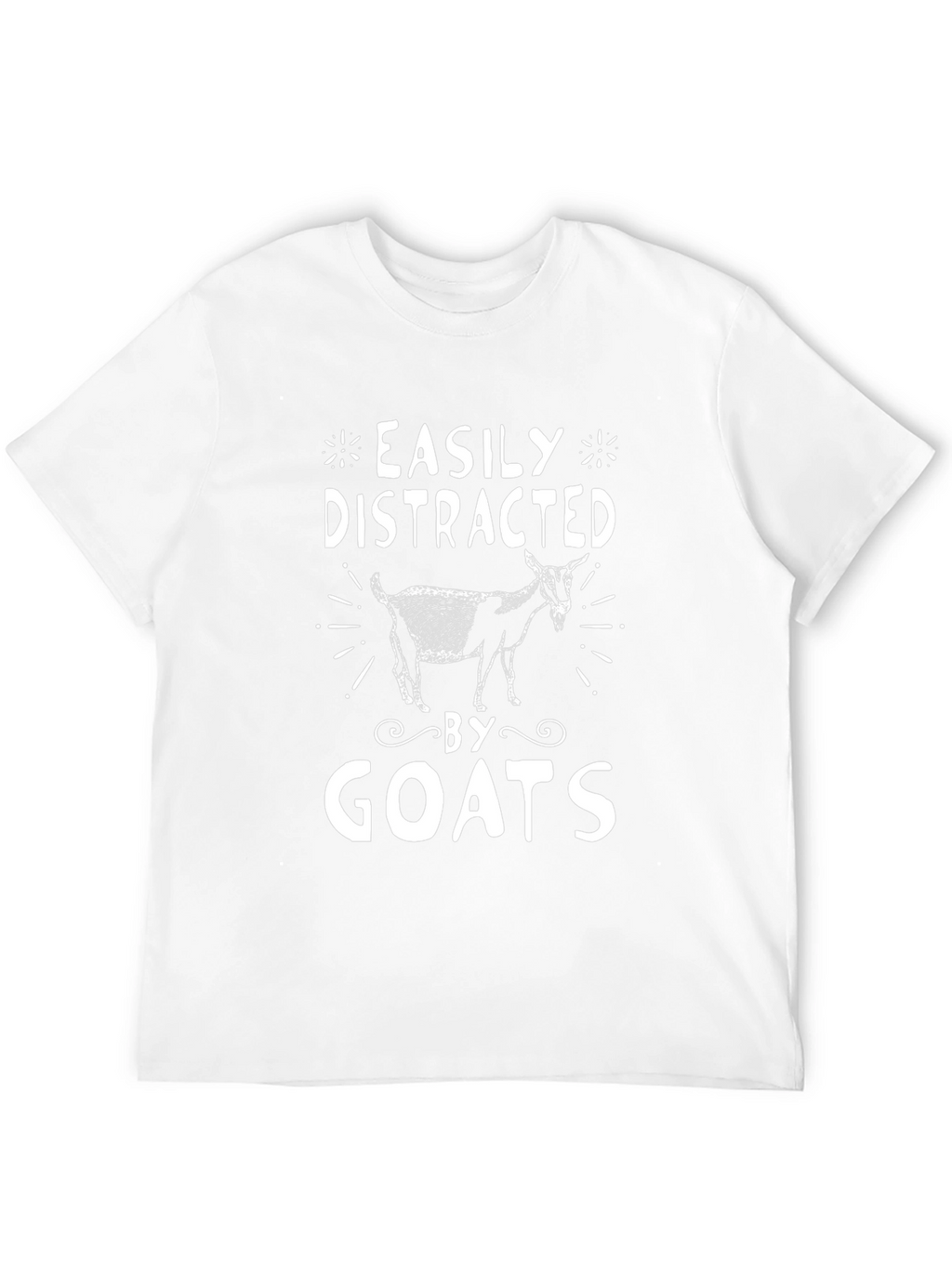 Easily Distracted By Goats Black T-Shirt
