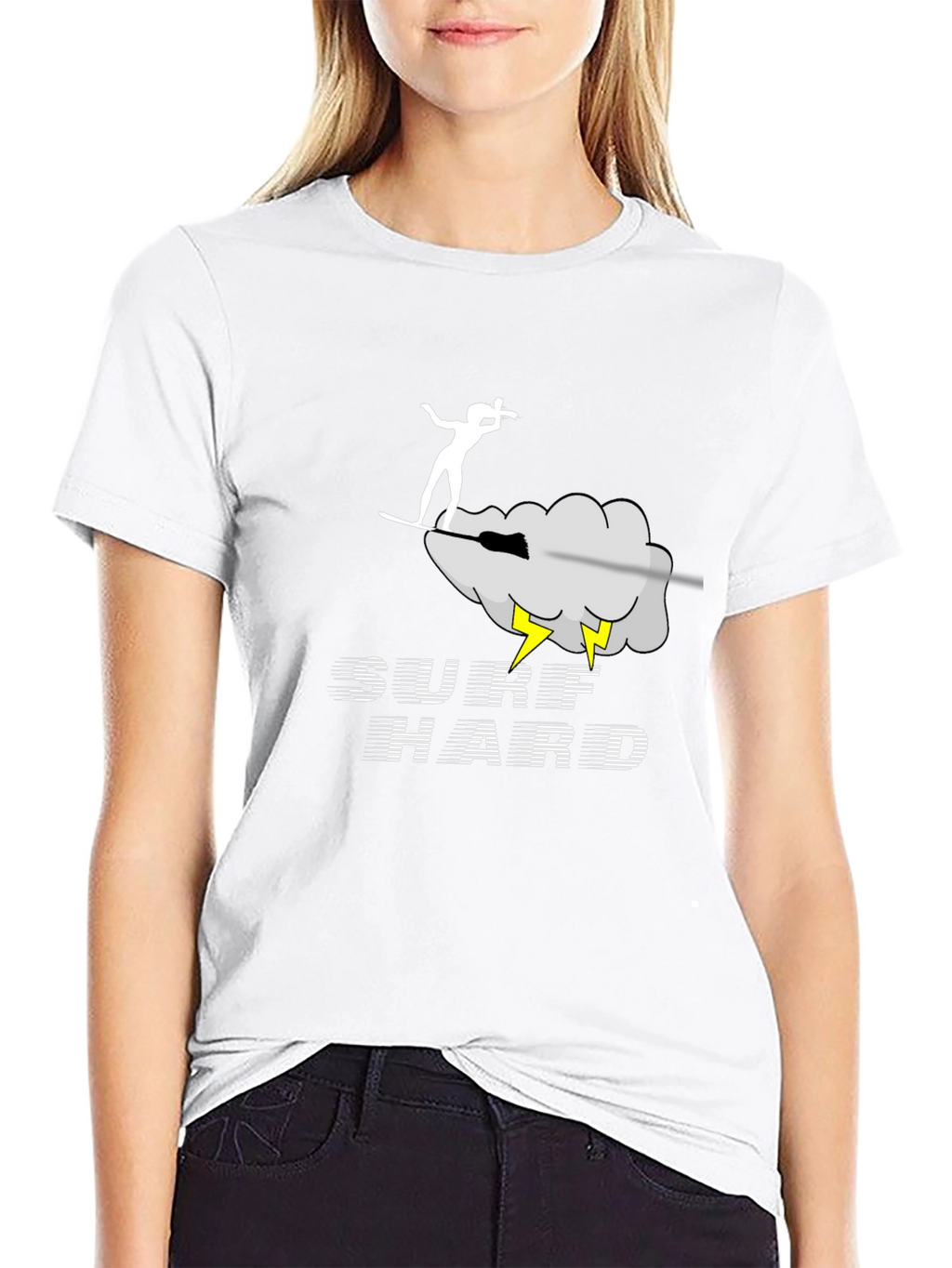 Surf Hard Graphic Tee - Black