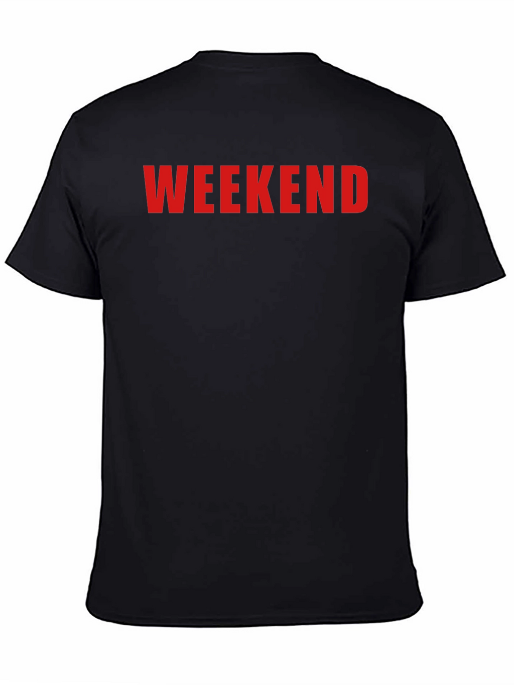 Weekend Graphic Tee - Black Cotton Casual Shirt