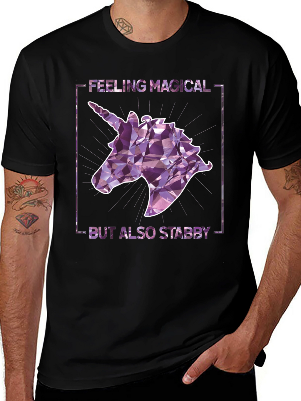 Magical Yet Stabby Unicorn Graphic Tee