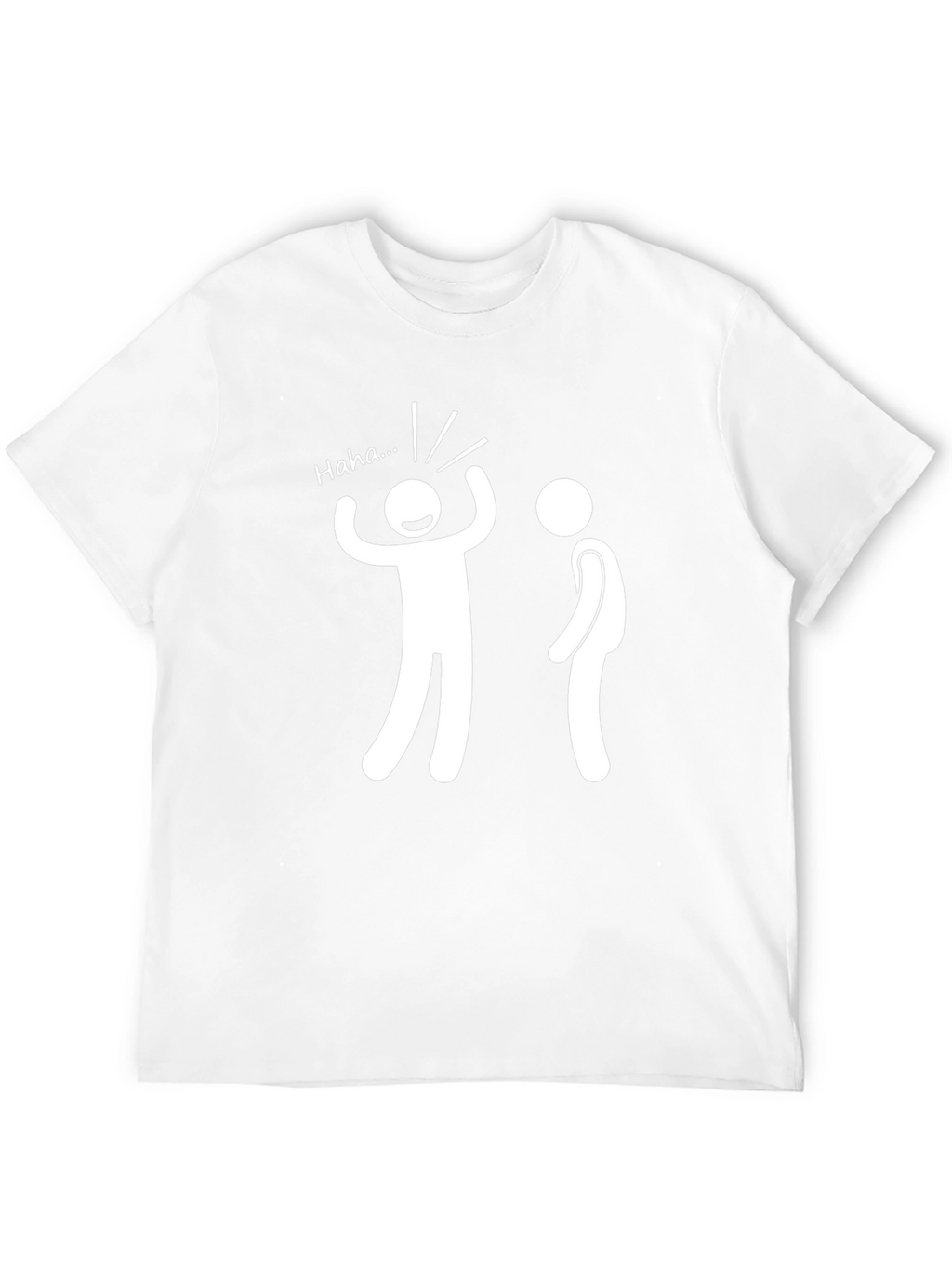 Funny Stick Figure Graphic Tee - Black Cotton T-Shirt