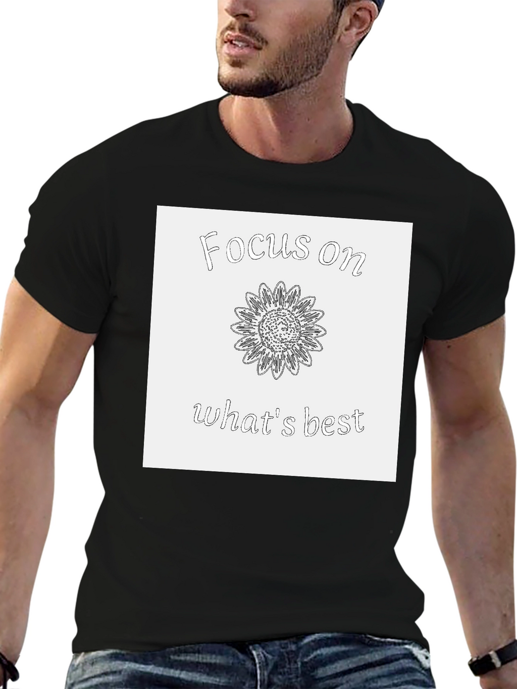 Focus on Whats Best Sunflower Graphic Tee