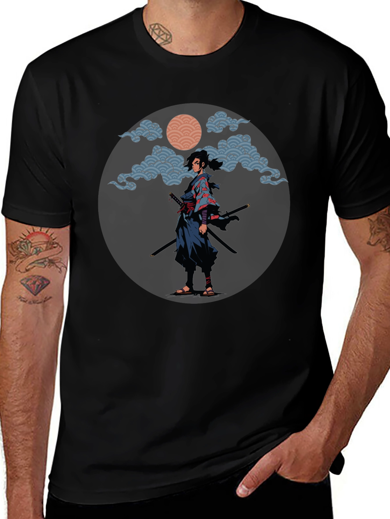 Samurai Graphic Tee - Stylish Warrior Design