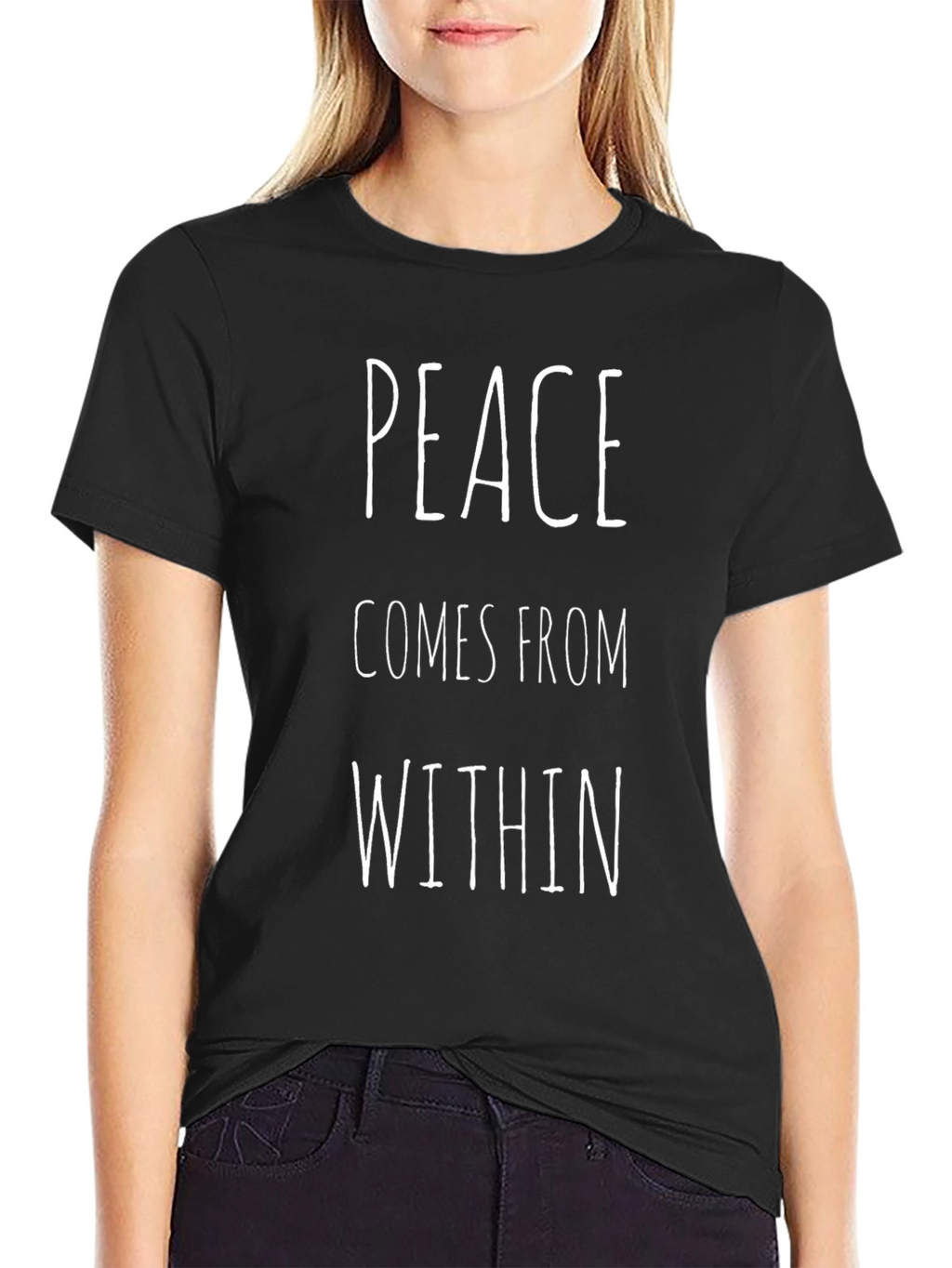 Peace Within T-Shirt - Black Graphic Tee
