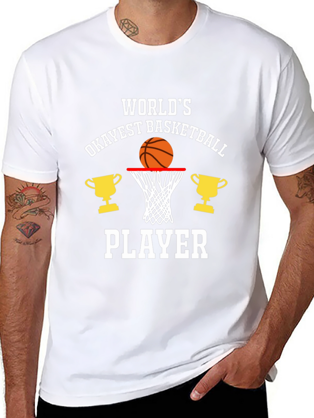 Worlds Okayest Basketball Player Graphic T-Shirt