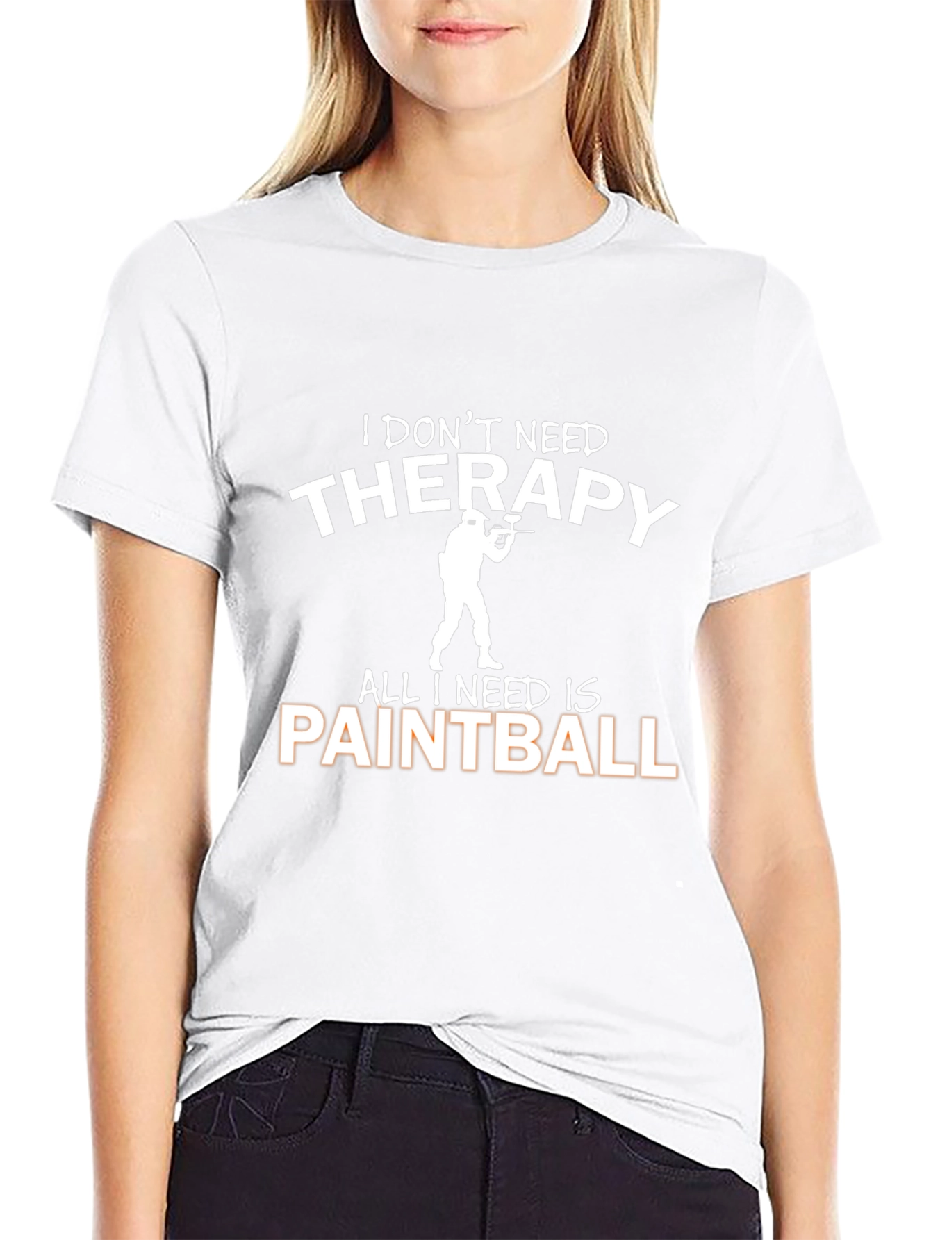 Paintball Therapy Graphic Tee - Black Cotton T-Shirt
