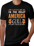 Crazy America Girl Halloween T-Shirt