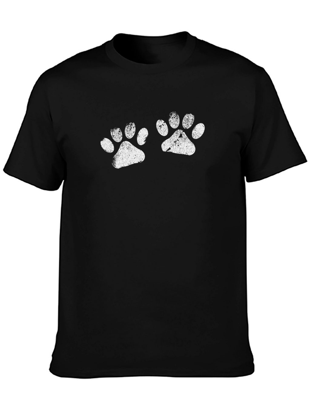 Paw Print Black T-Shirt - Animal Lover Tee