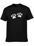 Paw Print Black T-Shirt - Animal Lover Tee