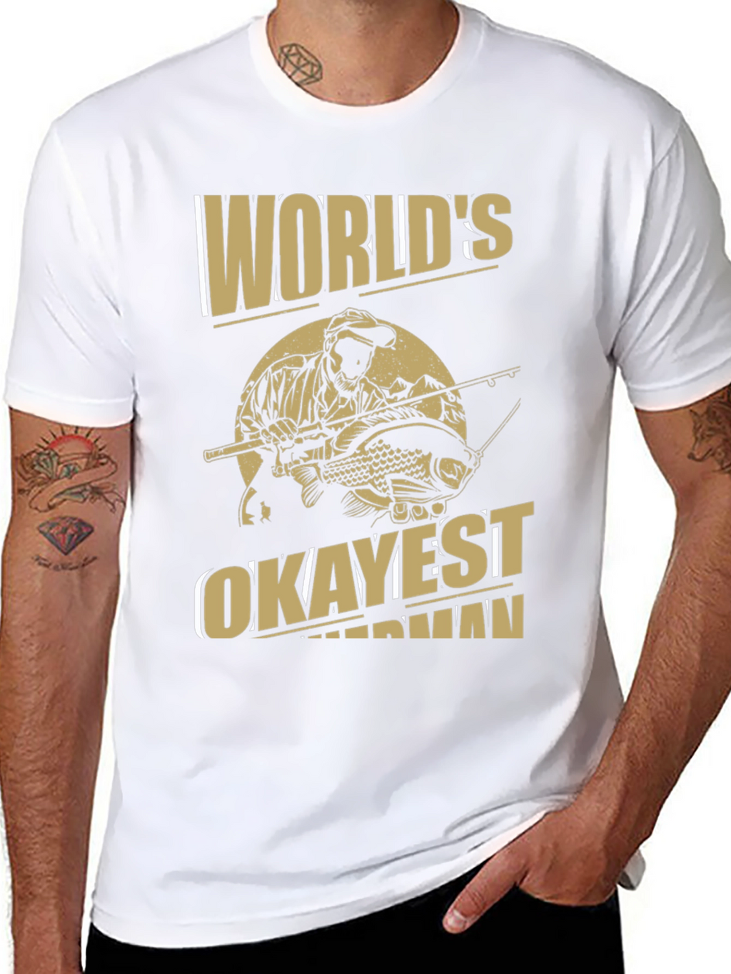Worlds Okayest Fisherman T-Shirt