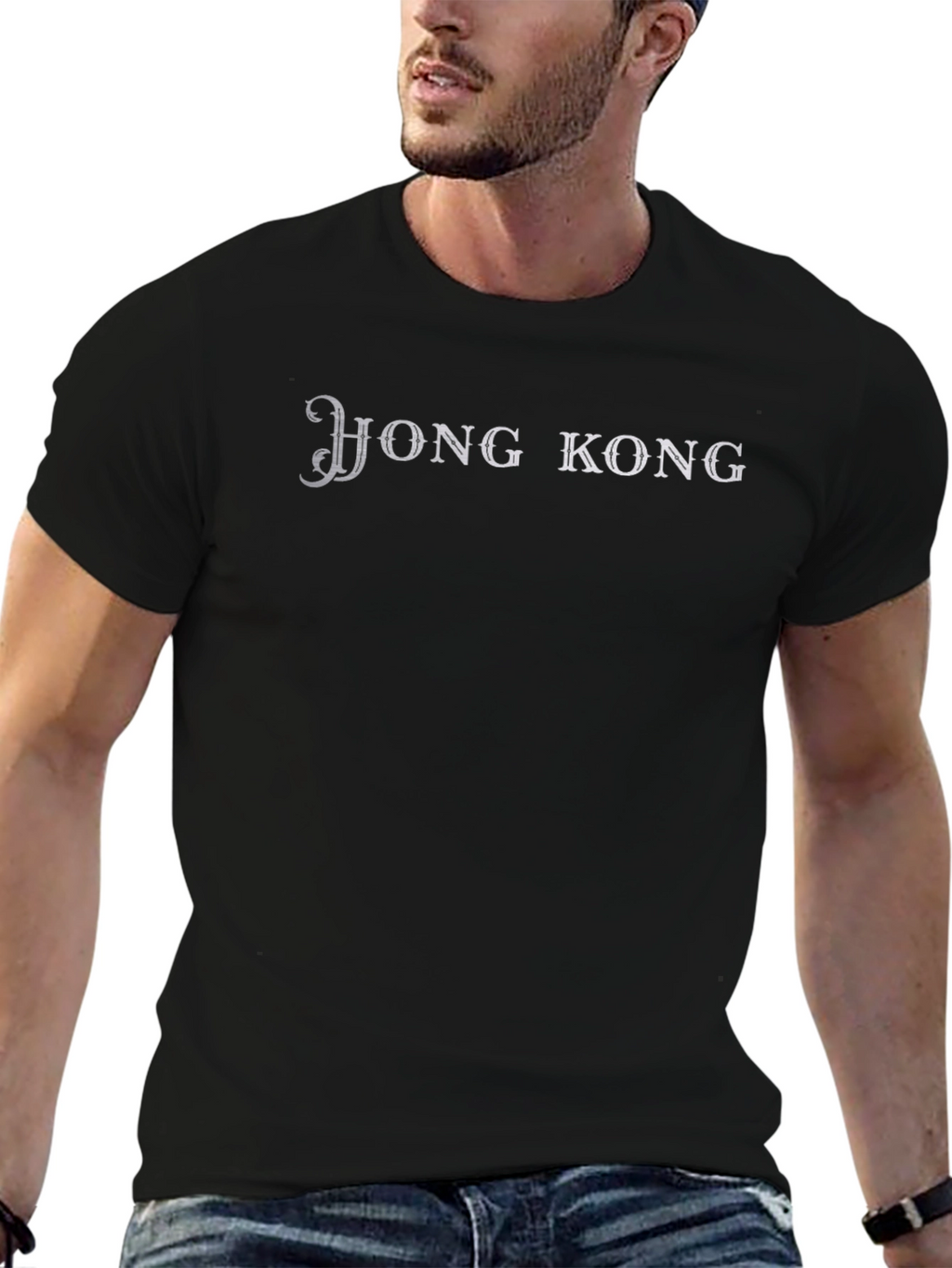 Hong Kong Black T-Shirt - Stylish Graphic Tee