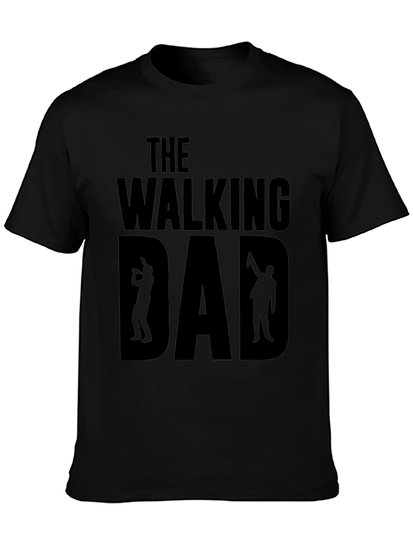 The Walking Dad Black Graphic T-Shirt