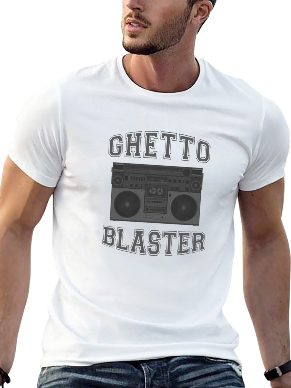 Ghetto Blaster Boombox Graphic T-Shirt