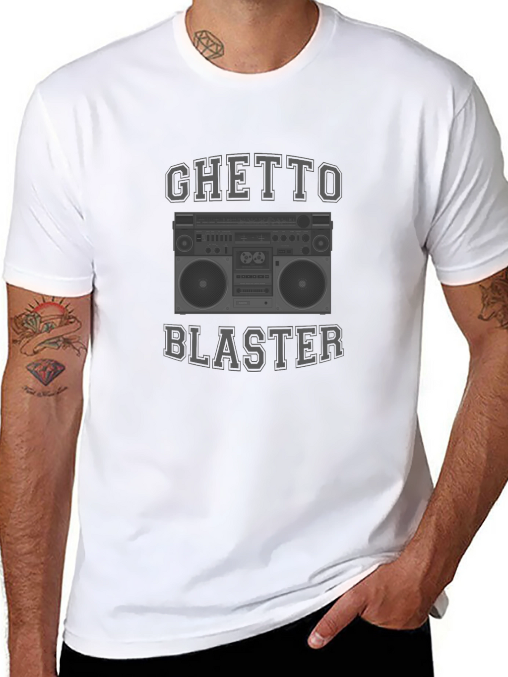 Ghetto Blaster Boombox Graphic T-Shirt