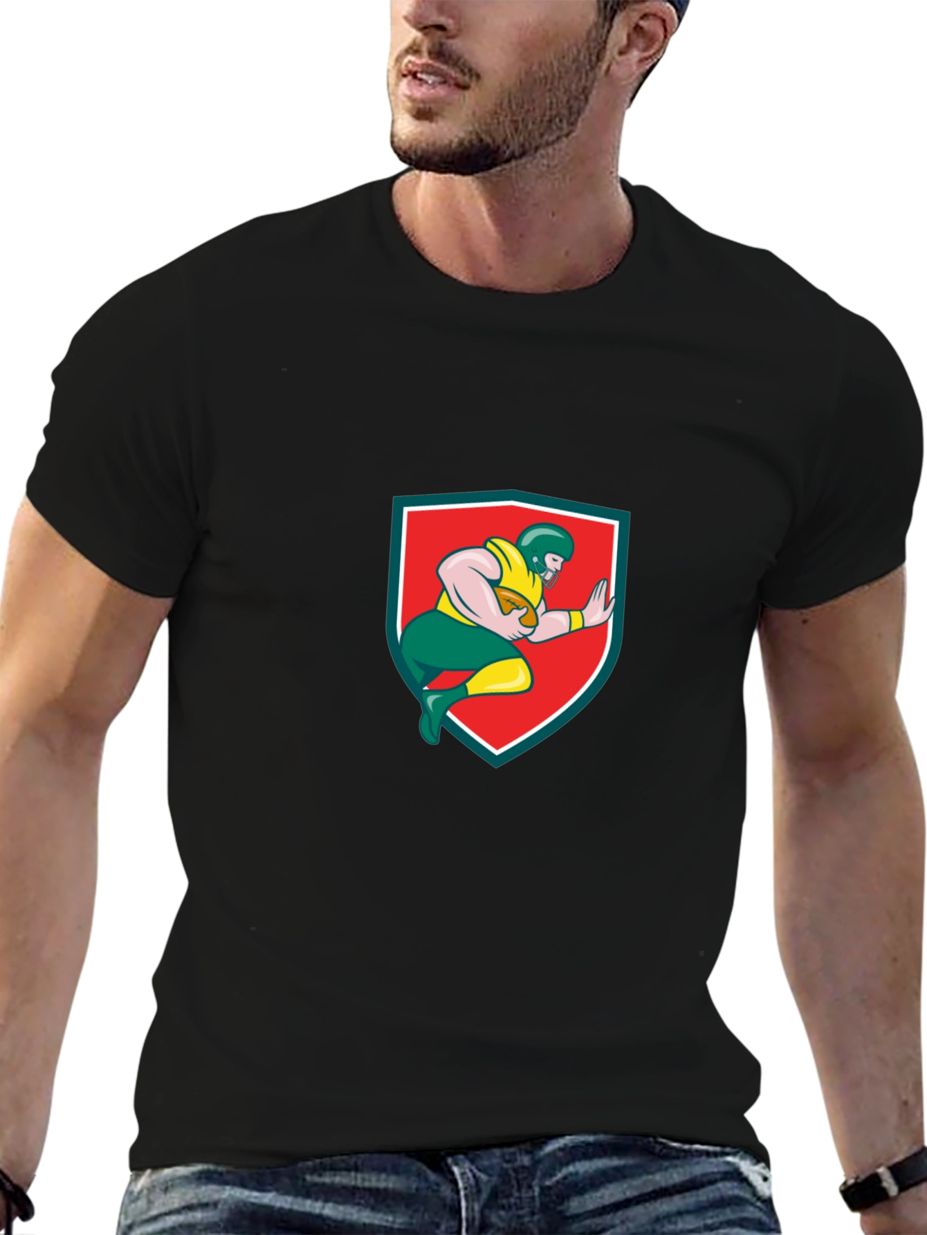 American Football Player Graphic Tee