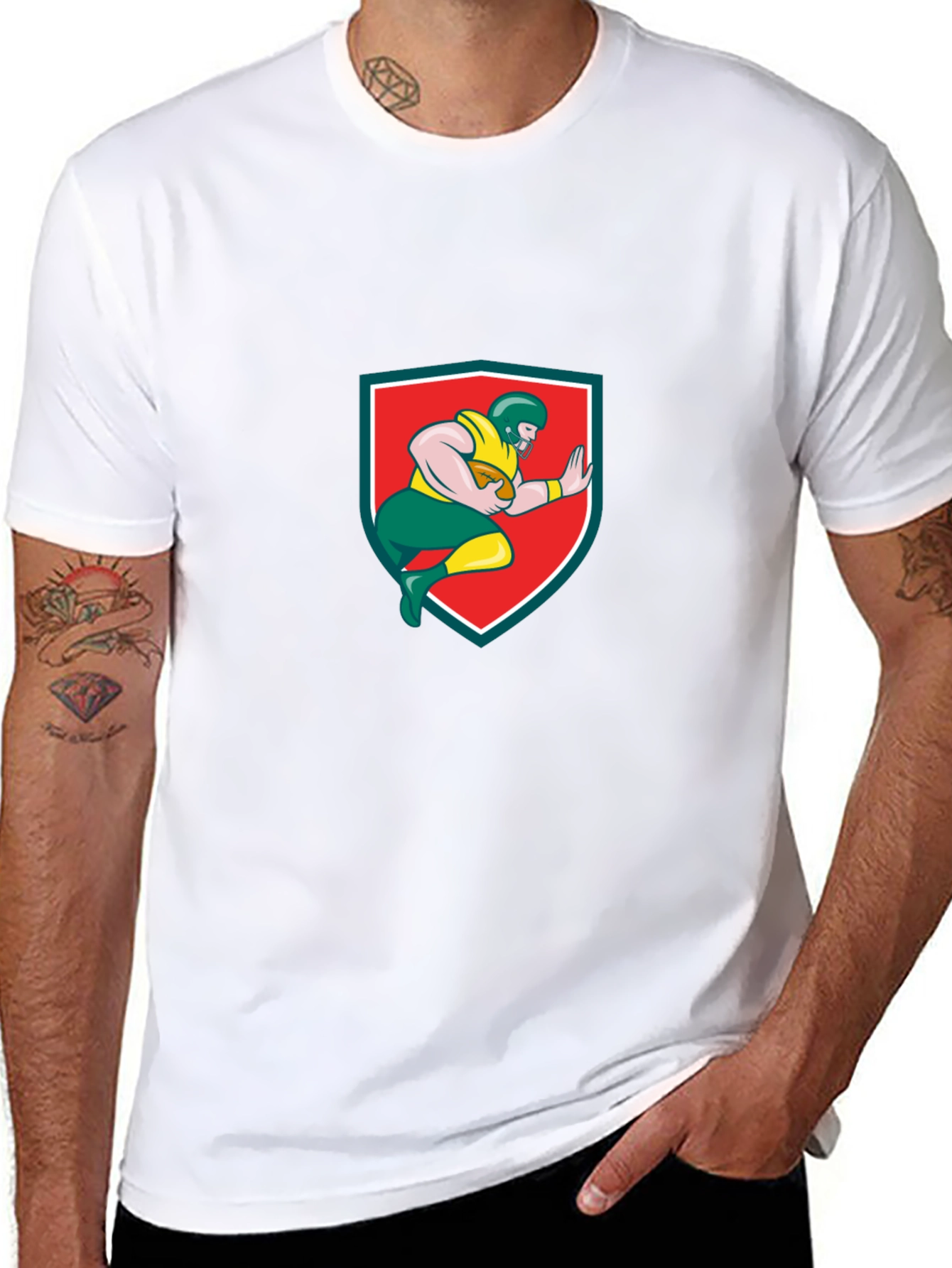 American Football Player Graphic Tee