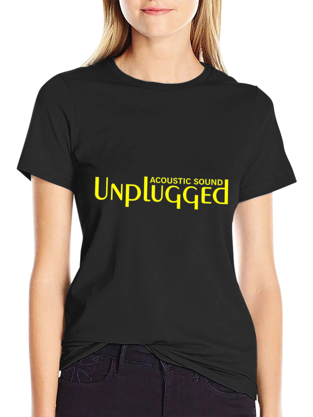 Unplugged Acoustic Sound Black T-Shirt