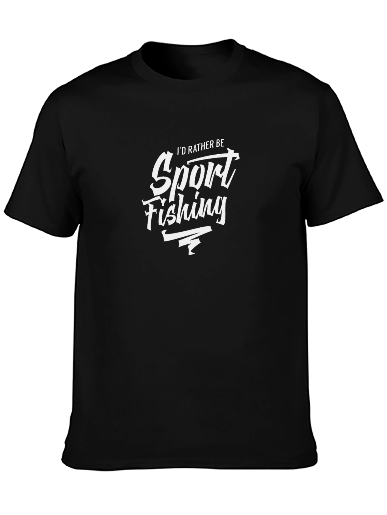 Sport Fishing T-Shirt - Mens Black Tee