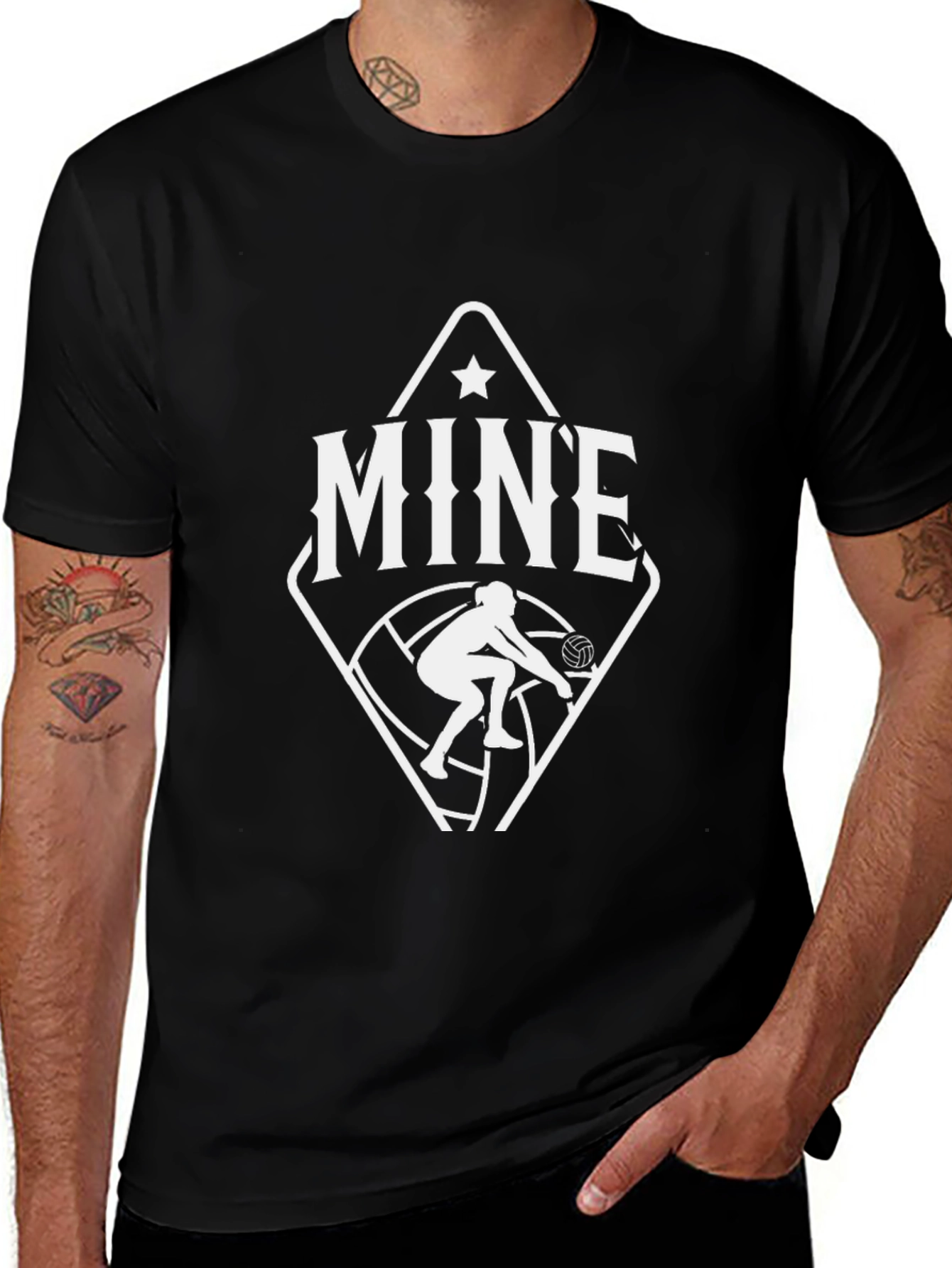Volleyball MINE Graphic Tee - Sporty Activewear