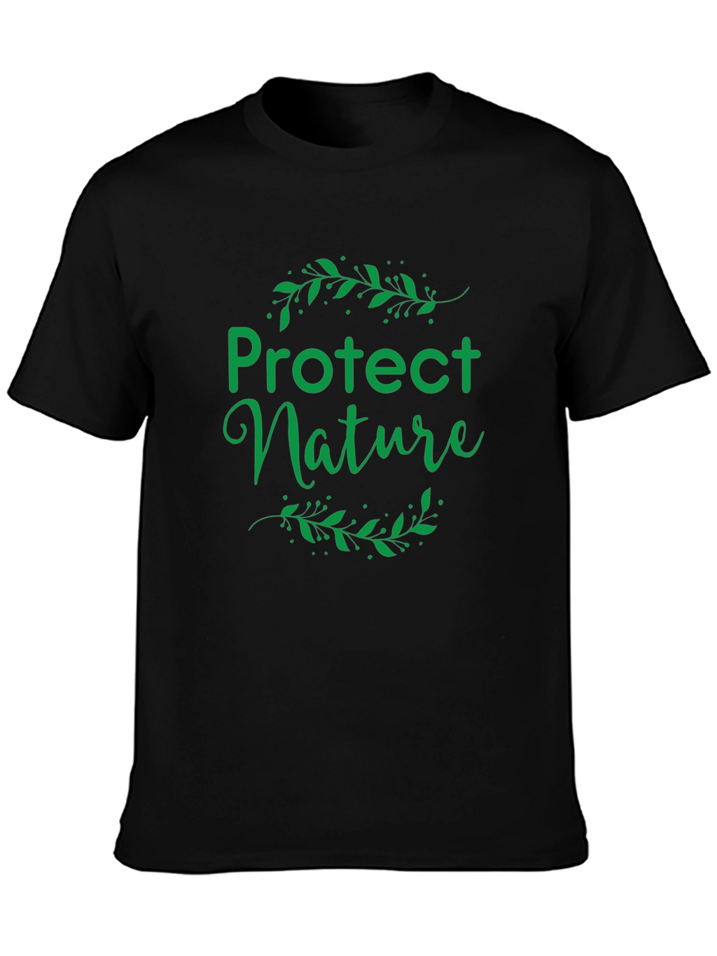 Protect Nature Graphic Tee - Eco-Friendly Black T-Shirt